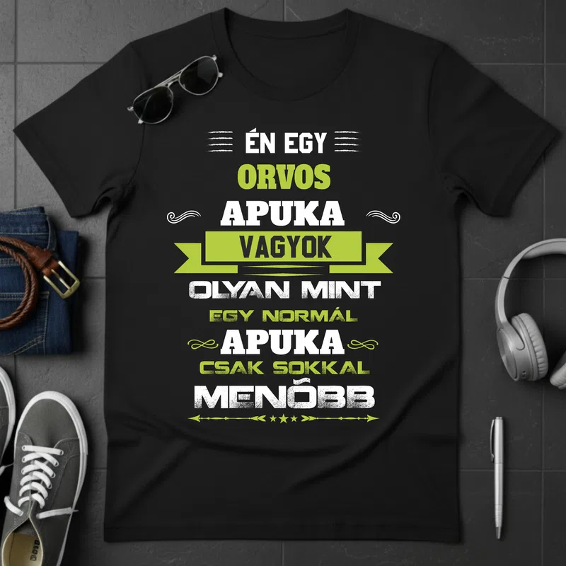 orvos Apa Foglalkozások - Férfi póló - Fekete - Foglalkozások - Orvos