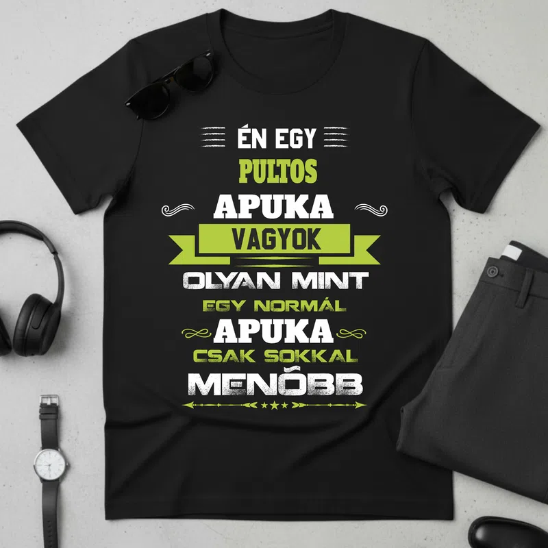 pultos Apa Foglalkozások - Férfi póló - Fekete - Foglalkozások - Pultos