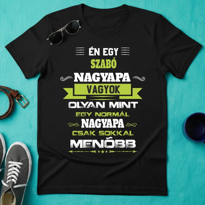 szabó Nagypapa Foglalkozások - Férfi póló - Fekete - Foglalkozások - Szabó