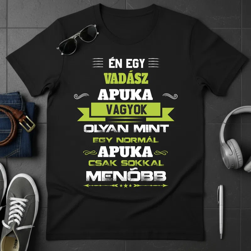 vadász Apa Hobbi - Férfi póló - Fekete - Hobbi - Vadászat