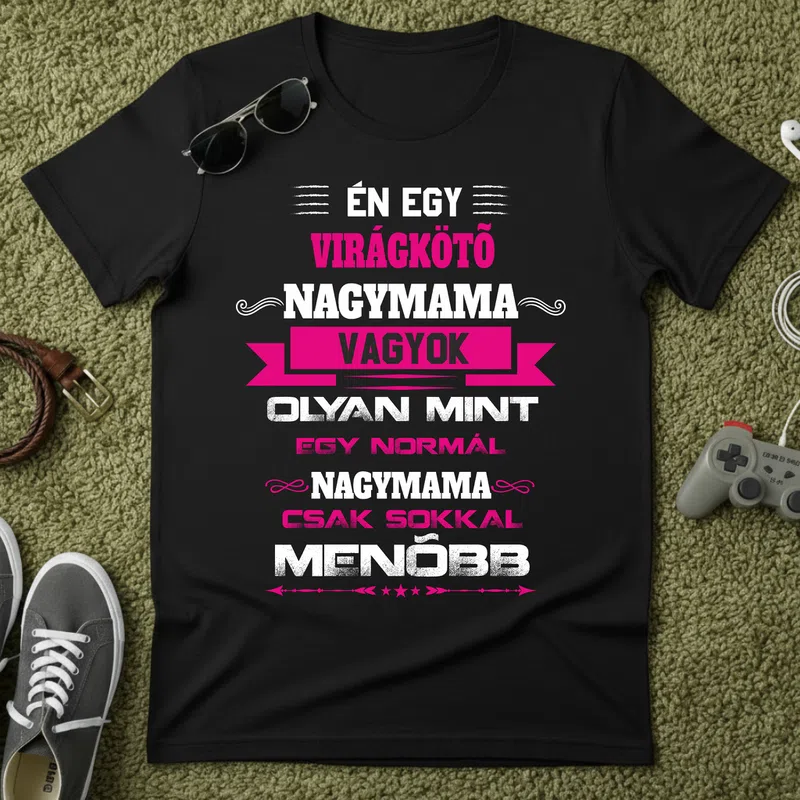 virágkötő Nagymama Foglalkozások - Férfi póló - Fekete - Foglalkozások - Művész