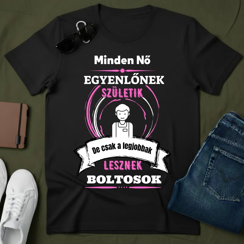 A legjobbak lesznek boltos Foglalkozások - Férfi póló - Fekete - Foglalkozások - Eladó