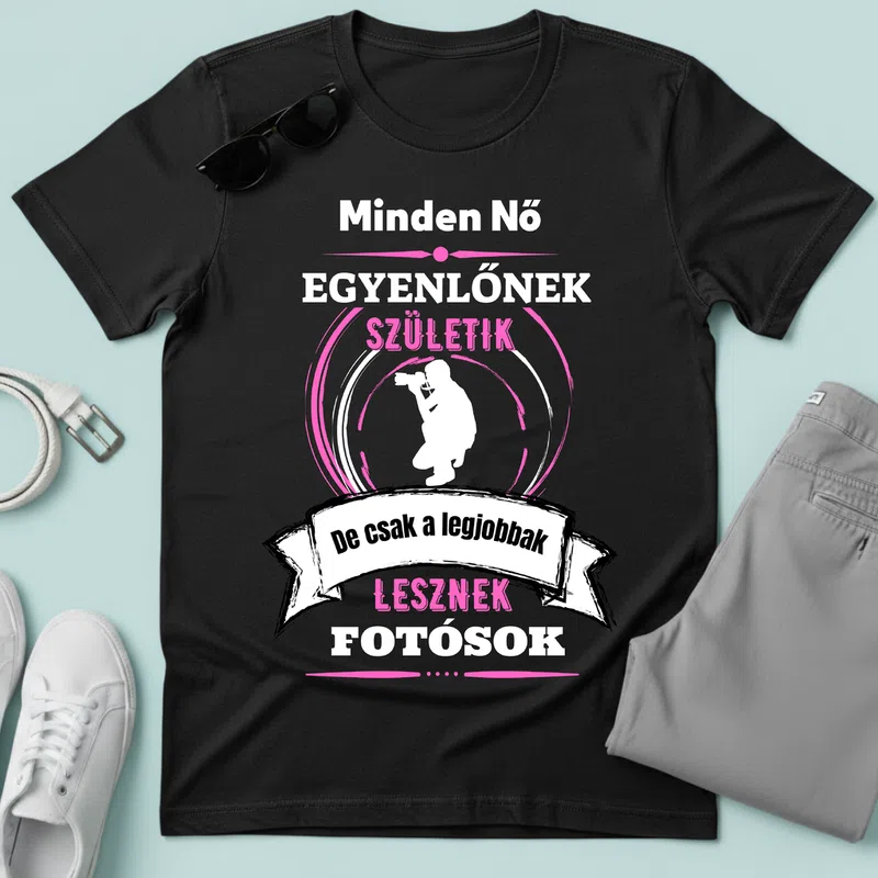 A legjobbak lesznek fotós Foglalkozások - Férfi póló - Fekete - Foglalkozások - Fényképész