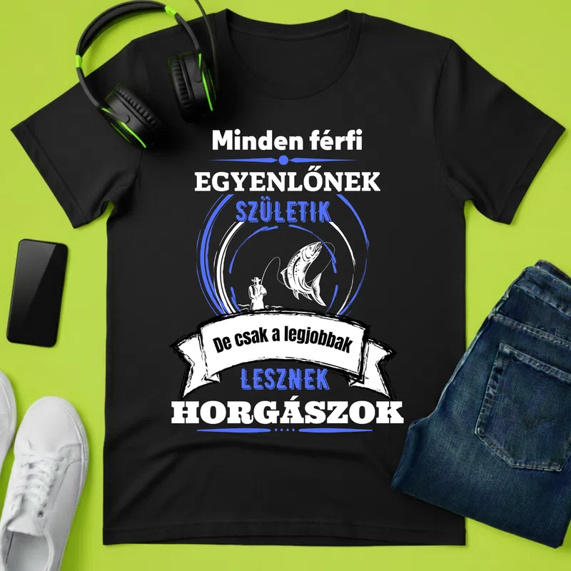 A legjobbak lesznek horgászok Hobbi - Férfi póló - Fekete - Hobbi - Horgász