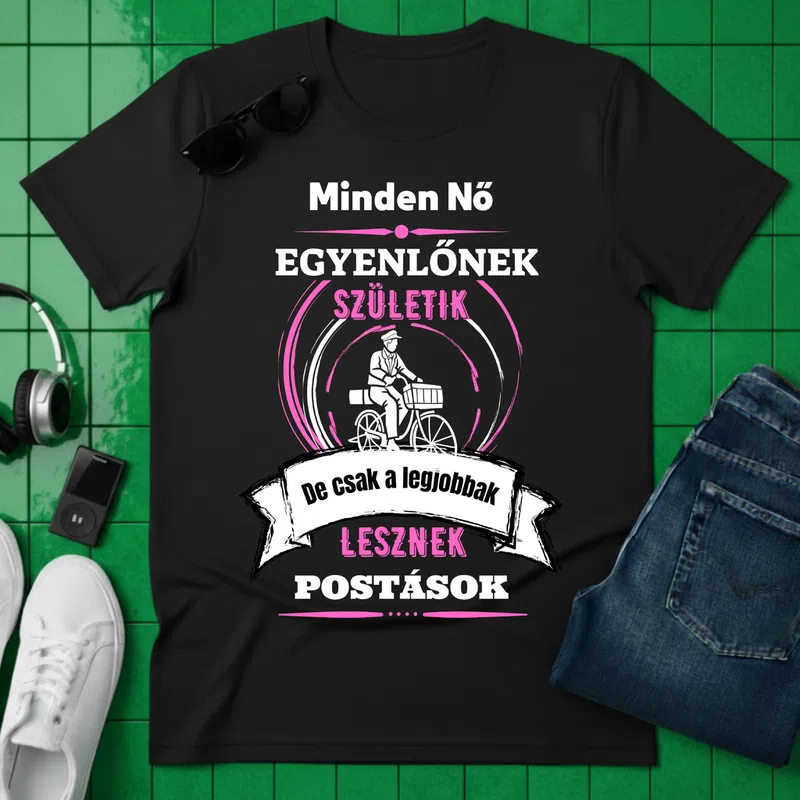 A legjobbak lesznek postás Foglalkozások - Férfi póló - Fekete - Foglalkozások - Postás