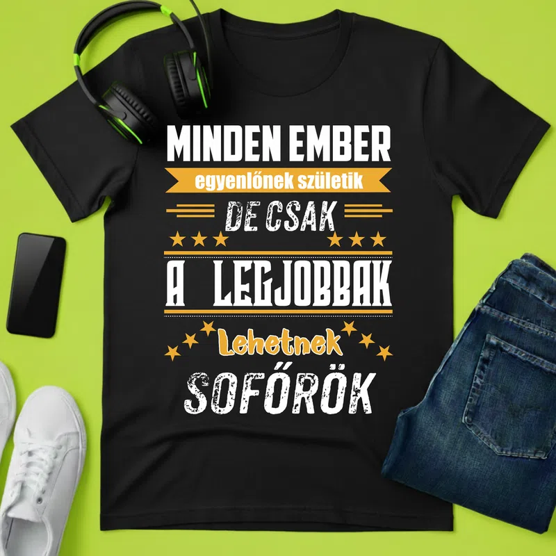 MINDEN EMBER - legjobb sofőrök Foglalkozások - Férfi póló - Fekete - Foglalkozások - Sofőr