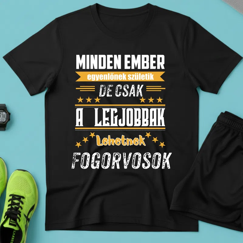 MINDEN EMBER Lehetnek Fogorvosok Foglalkozások - Férfi póló - Fekete - Foglalkozások - Fogorvos