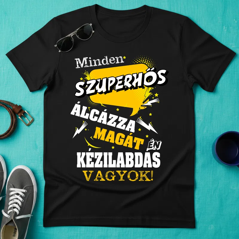 SZUPERHŐS Álcázza magát – Kézilabdás Foglalkozások - Férfi póló - Fekete - Foglalkozások - Programozó