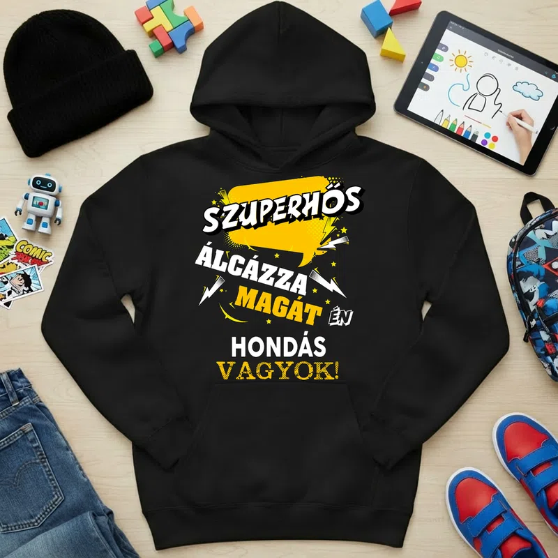 Gyerek kapucnis pulcsi