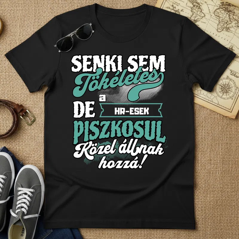 SENKI SEM TÖKÉLETES DE A_AZ HR-ESEK ÁTKOZOTTUL KÖZEL ÁLLNAK HOZZÁ Foglalkozások - Férfi póló - Fekete - Foglalkozások - HR-es