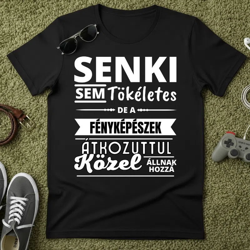 SENKI SEM TÖKÉLETES DE FÉNYKÉPÉSZEK Foglalkozások - Férfi póló - Fekete - Foglalkozások - Fényképész