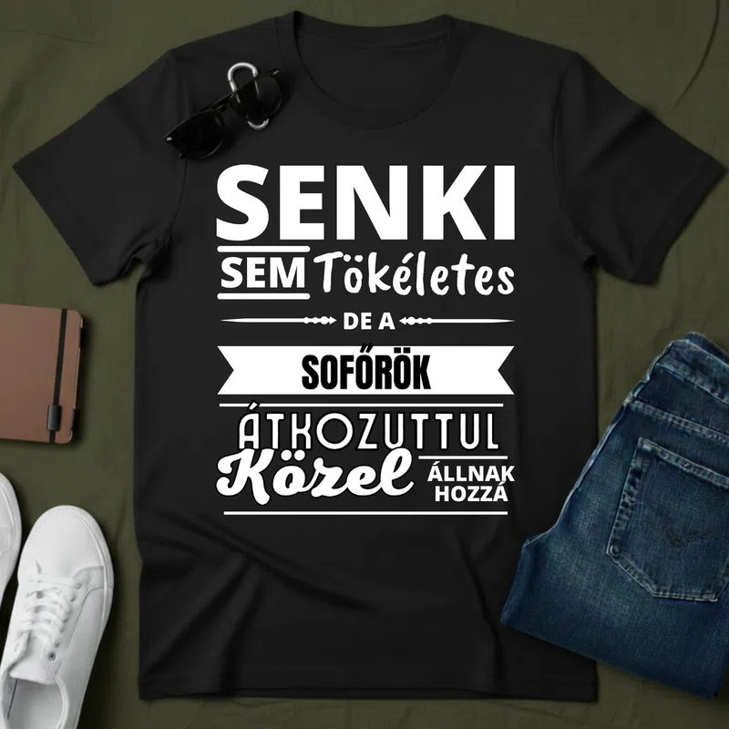 SENKI SEM TÖKÉLETES DE SOFŐRÖK Foglalkozások - Férfi póló - Fekete - Foglalkozások - Sofőr
