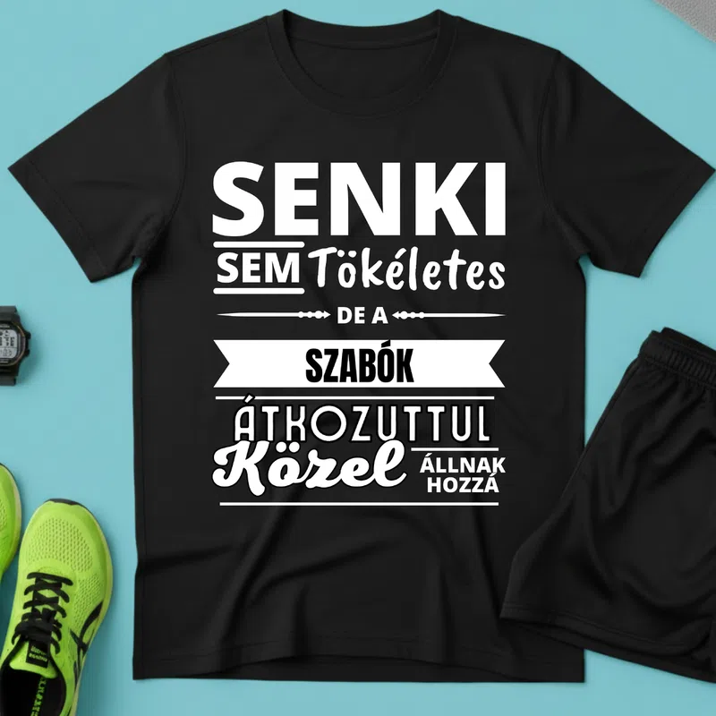SENKI SEM TÖKÉLETES DE SZABÓK Foglalkozások - Férfi póló - Fekete - Foglalkozások - Szabó