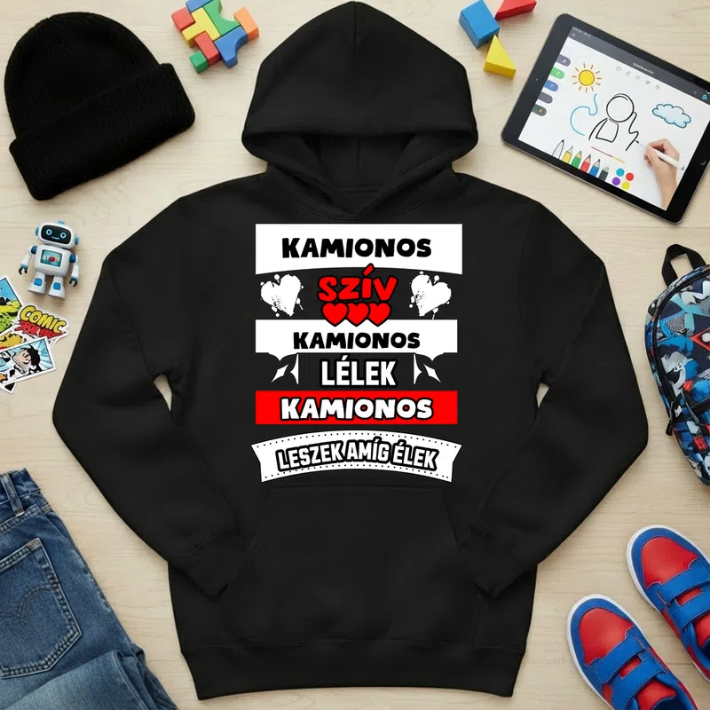 Gyerek kapucnis pulcsi