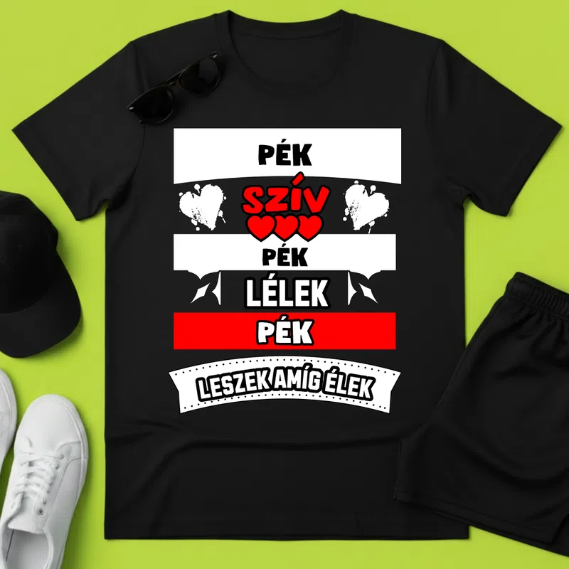 PÉK SZÍV LÉLEK Foglalkozások - Férfi póló - Fekete - Foglalkozások - Pék