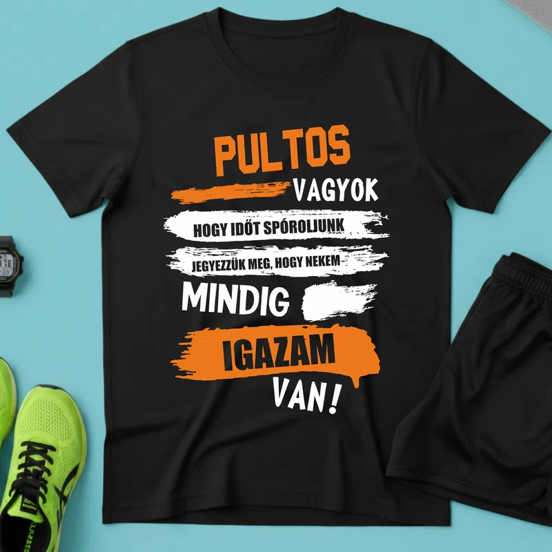 PULTOS VAGYOK Vicces Magabiztos Foglalkozások - Férfi póló - Fekete - Foglalkozások - Pultos