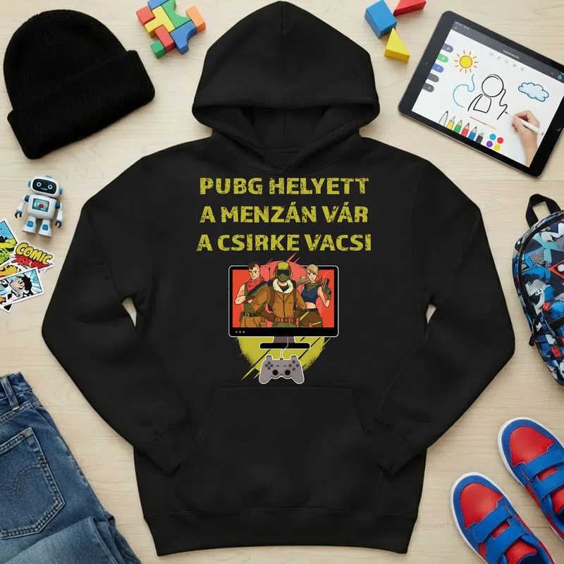 Gyerek kapucnis pulcsi