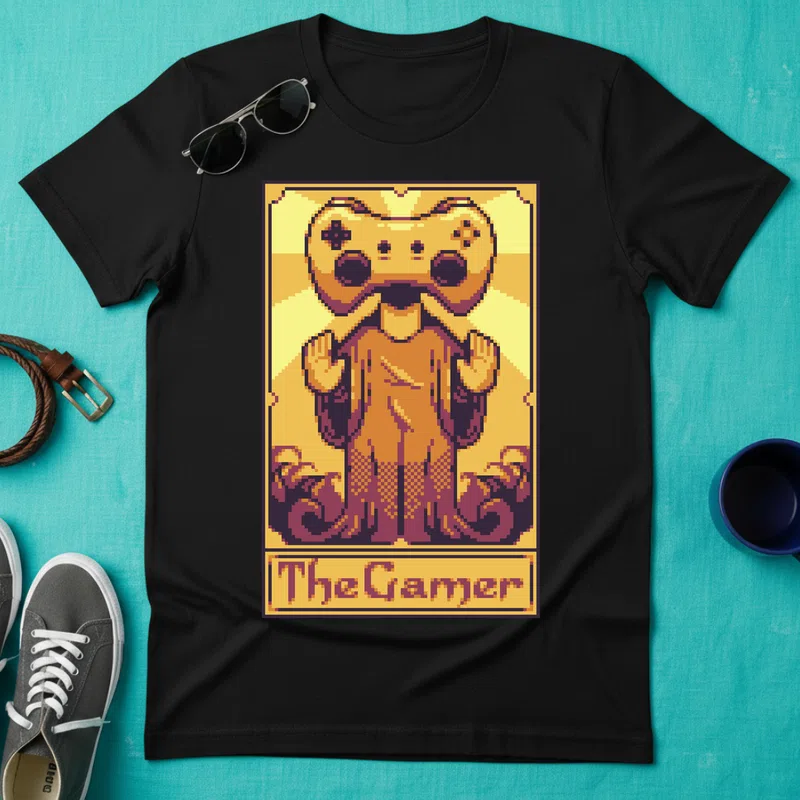 TheGamer Retro Ikon Gamer - Férfi póló - Fekete - Gamer - altalanos-gamer