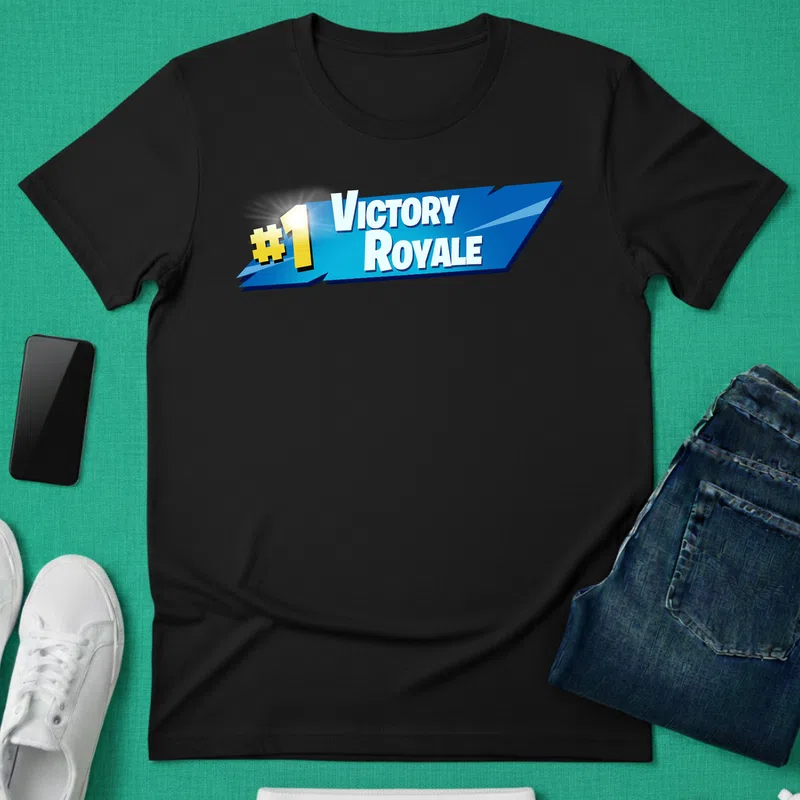 #1 Victory Royale Gamer - Férfi póló - Fekete - Gamer - fortnite