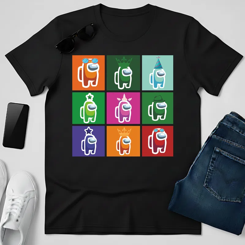 Among Us (3) Gamer - Férfi póló - Fekete - Gamer - among-us