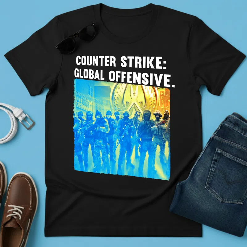 COUNTER STRIKE GLOBAL OFFENSIVE Gamer - Férfi póló - Fekete - Gamer - gamer-polok-2
