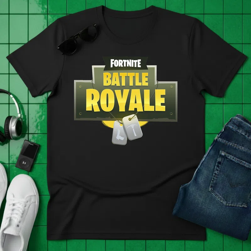 Fortnite Battle Royale Gamer - Férfi póló - Fekete - Gamer - fortnite