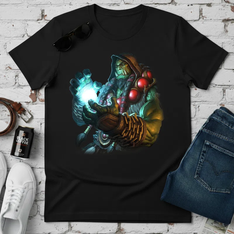 Ork sámán varázslat Gamer - Férfi póló - Fekete - Gamer - world-of-warcraft