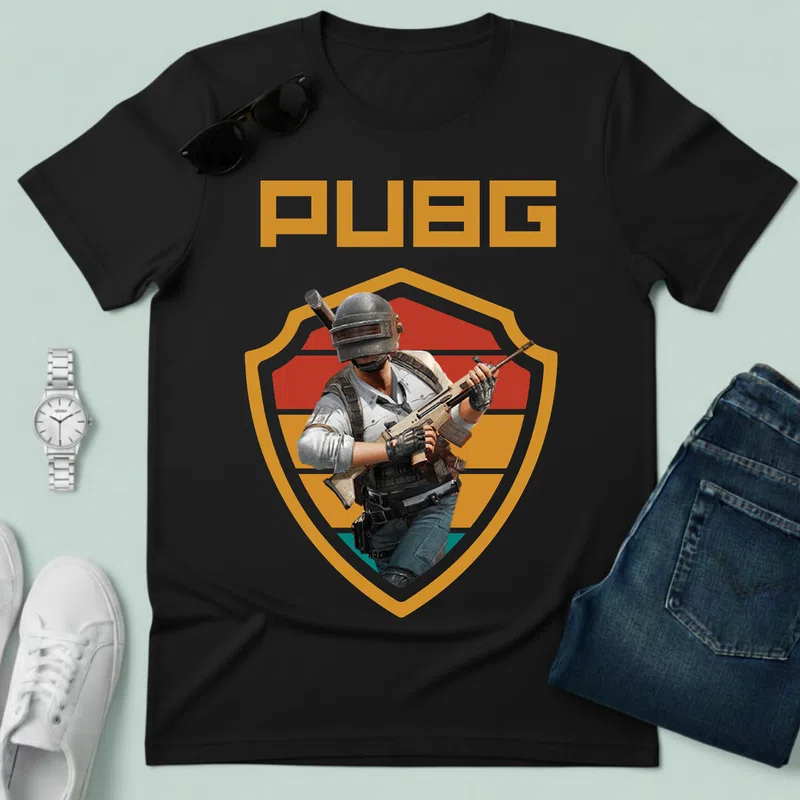 PUBG (2) Gamer - Férfi póló - Fekete - Gamer - pubg