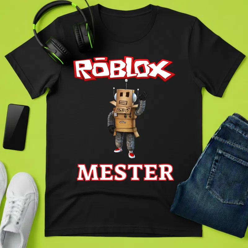 RÓBLOX Gamer - Férfi póló - Fekete - Gamer - altalanos-gamer