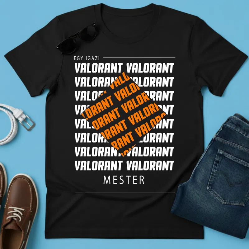 VALORANT (2) Gamer - Férfi póló - Fekete - Gamer - altalanos-gamer