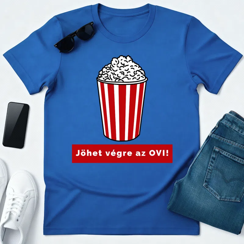 Jöhet végre az OVI! Vidám Ünnep Ballagás - Férfi póló - Királykék - Ballagás - Óvoda