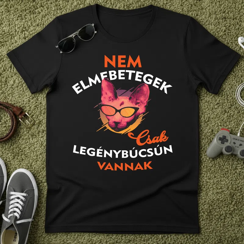 Csak legénybúcsún vannak Legénybúcsú - Férfi póló - Fekete - Házasság - Legénybúcsú