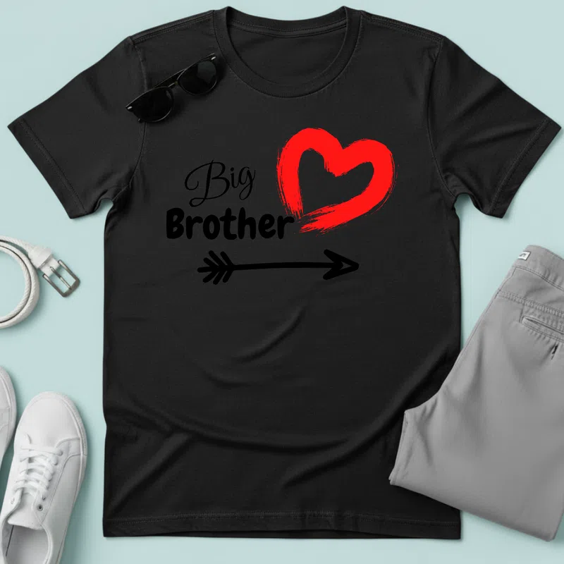 Big brother hart Karácsonyra - Férfi póló - Fekete - Ünnepek - Karácsonyra