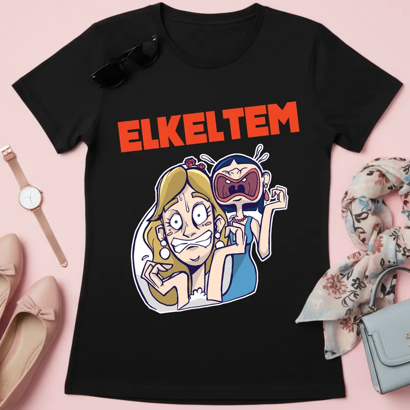 ELKELTEM Házasság Lánybúcsú - Női póló - Fekete - Házasság - Lánybúcsú