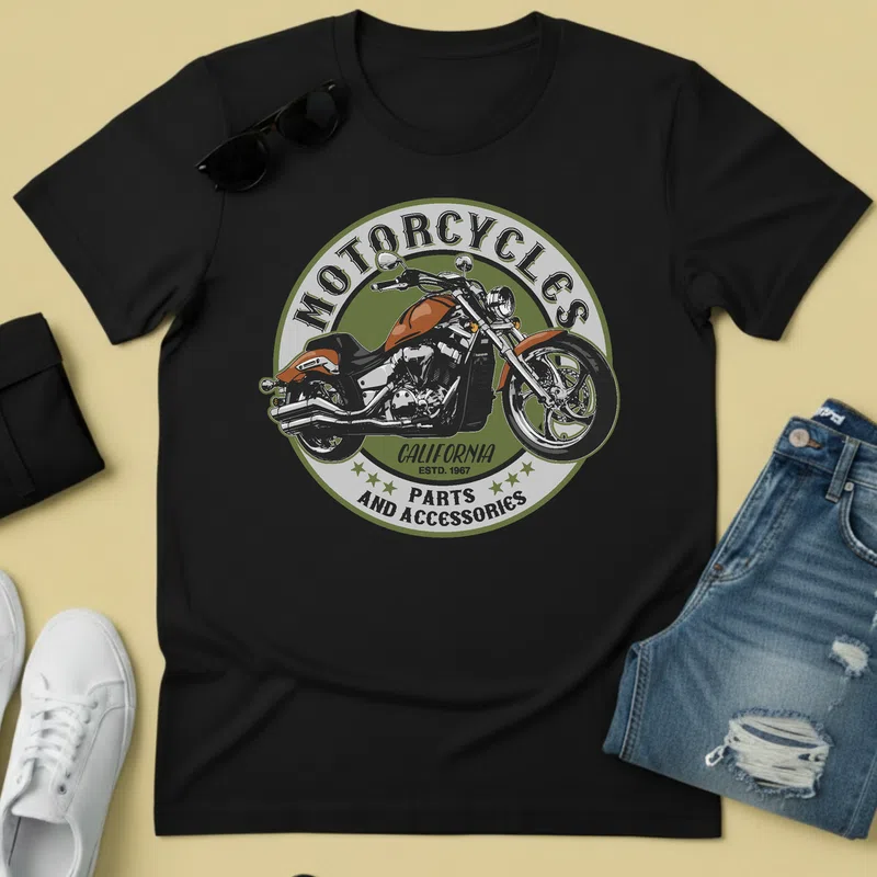 chopper motoros Motor - Férfi póló - Fekete - Járművek - Motor