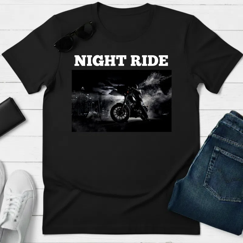 Colorful Vintage T-shirt Design 3 Motor - Férfi póló - Fekete - Járművek - Motor