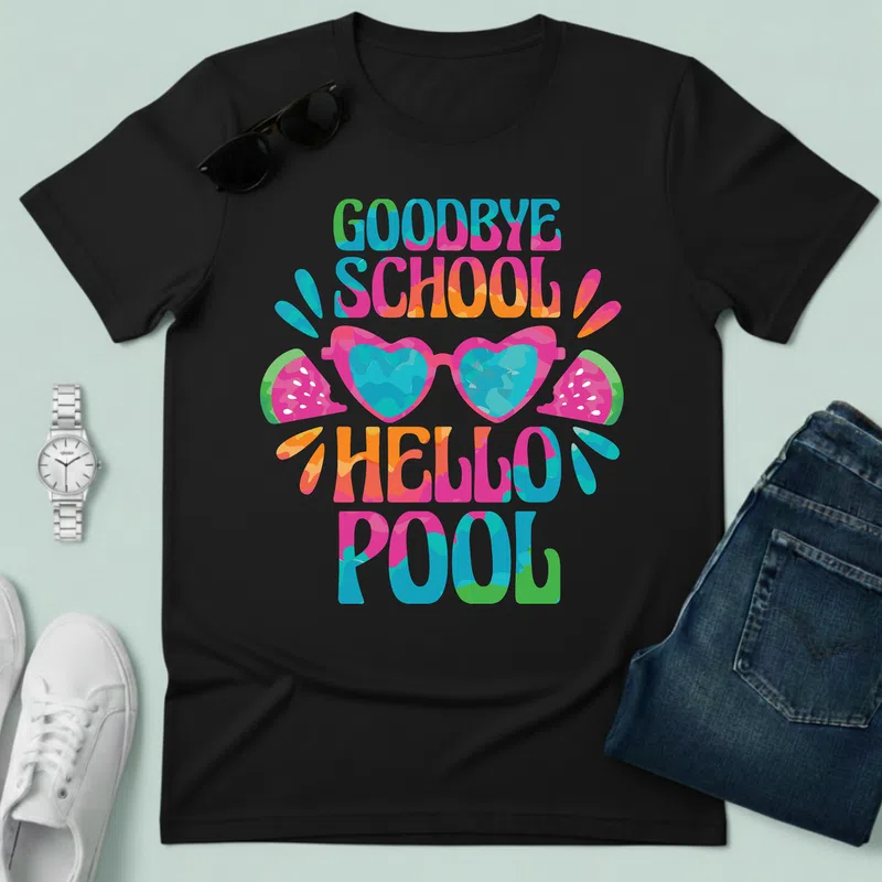 GoodbyeSchool- Nyaralás - Férfi póló - Fekete - Földrajzi helyek - Nyaralás