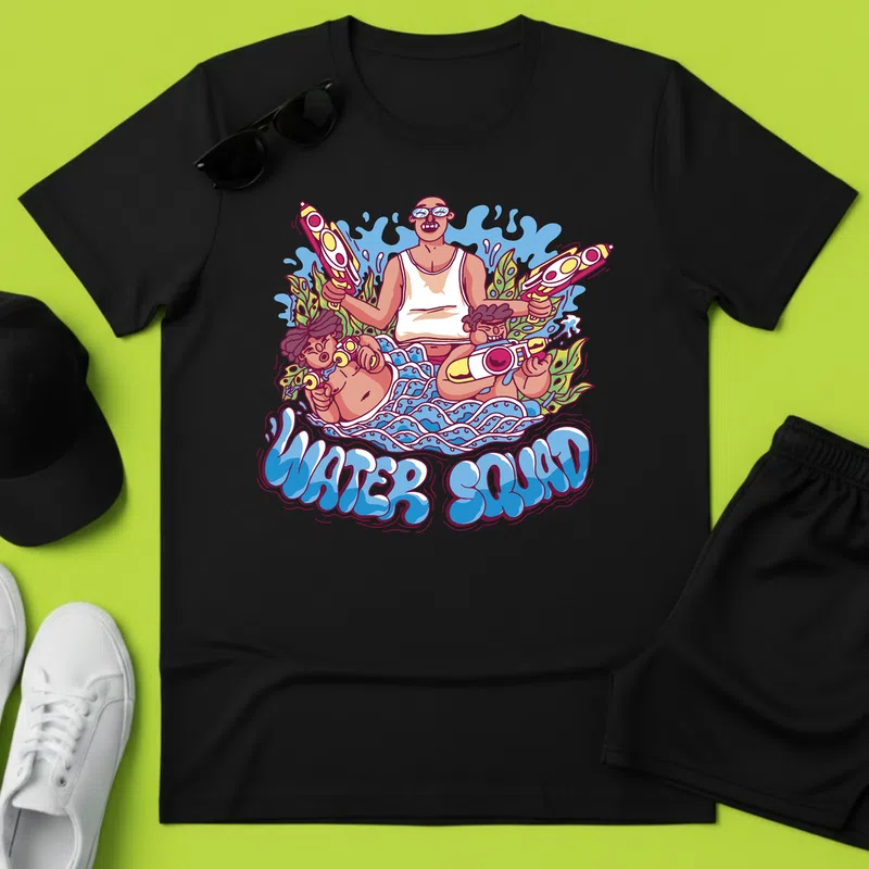 SongkranFestival-Tshirt Nyaralás - Férfi póló - Fekete - Földrajzi helyek - Nyaralás