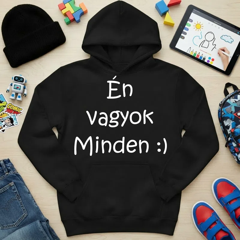 Gyerek kapucnis pulcsi
