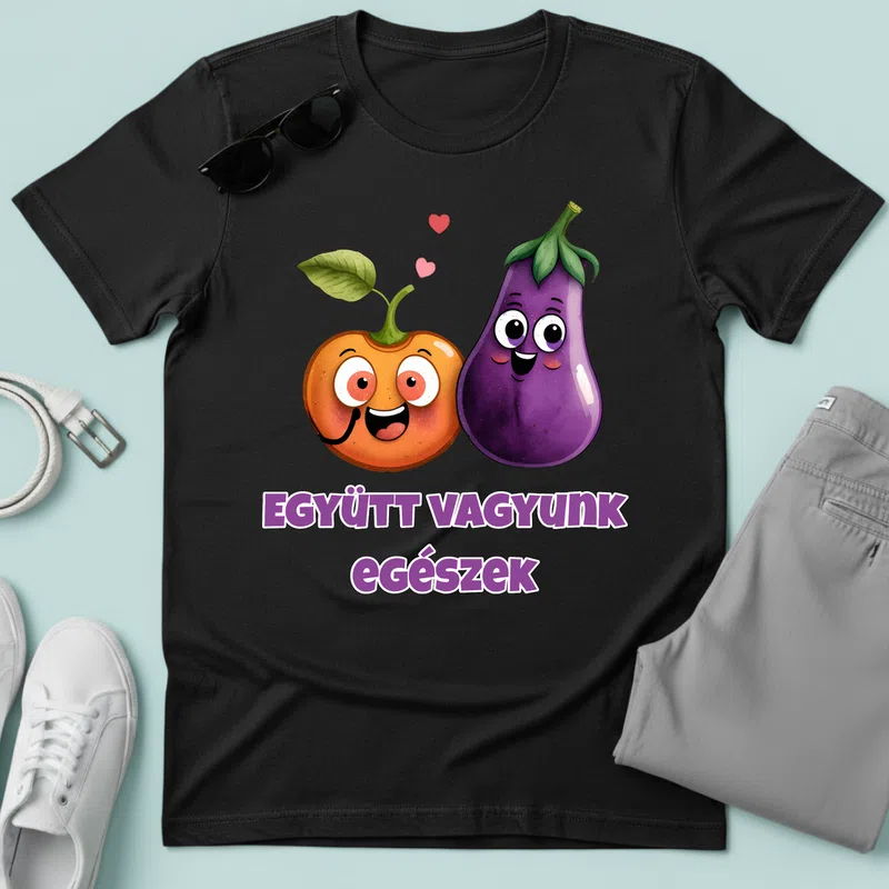 együtt vagyünk egészek ) Páros Páros Szerelmes - Férfi póló - Fekete - Páros - Szerelmes