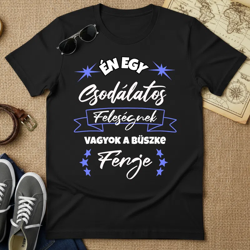 Én egy csodálatos feleségnek Páros Szerelmes - Férfi póló - Fekete - Páros - Szerelmes