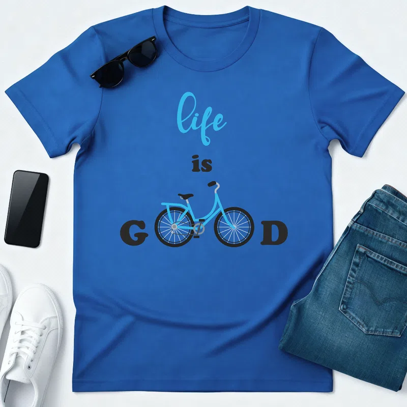 life is good2 Bicikli - Férfi póló - Királykék - Sport - Bicikli