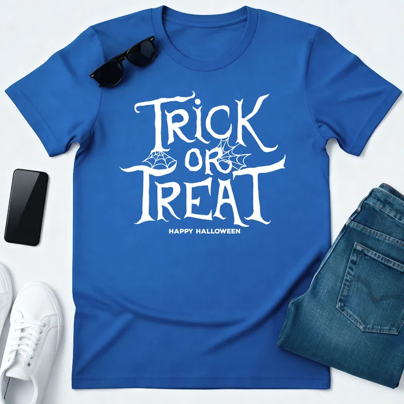 Trick or treat Halloweenre - Férfi póló - Királykék - Ünnepek - Halloweenre