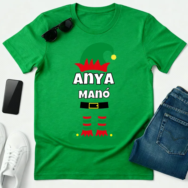 anya manó Karácsonyra - Férfi póló - Zöld - Ünnepek - Karácsonyra