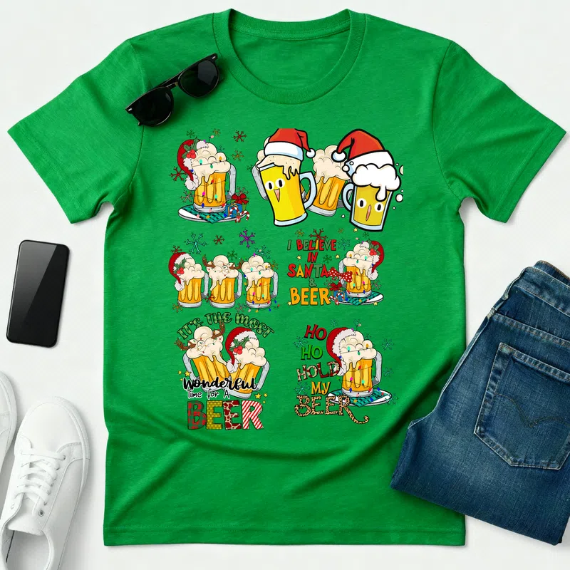 38 Ünnepek Karácsonyra - Férfi póló - Zöld - Ünnepek - Karácsonyra