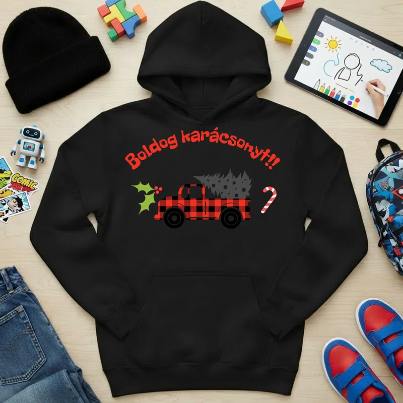 Gyerek kapucnis pulcsi