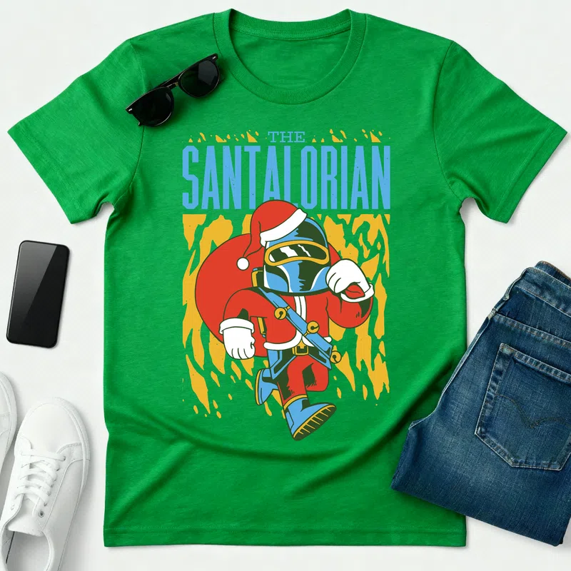 The Santalorian Karácsonyra - Férfi póló - Zöld - Ünnepek - Karácsonyra