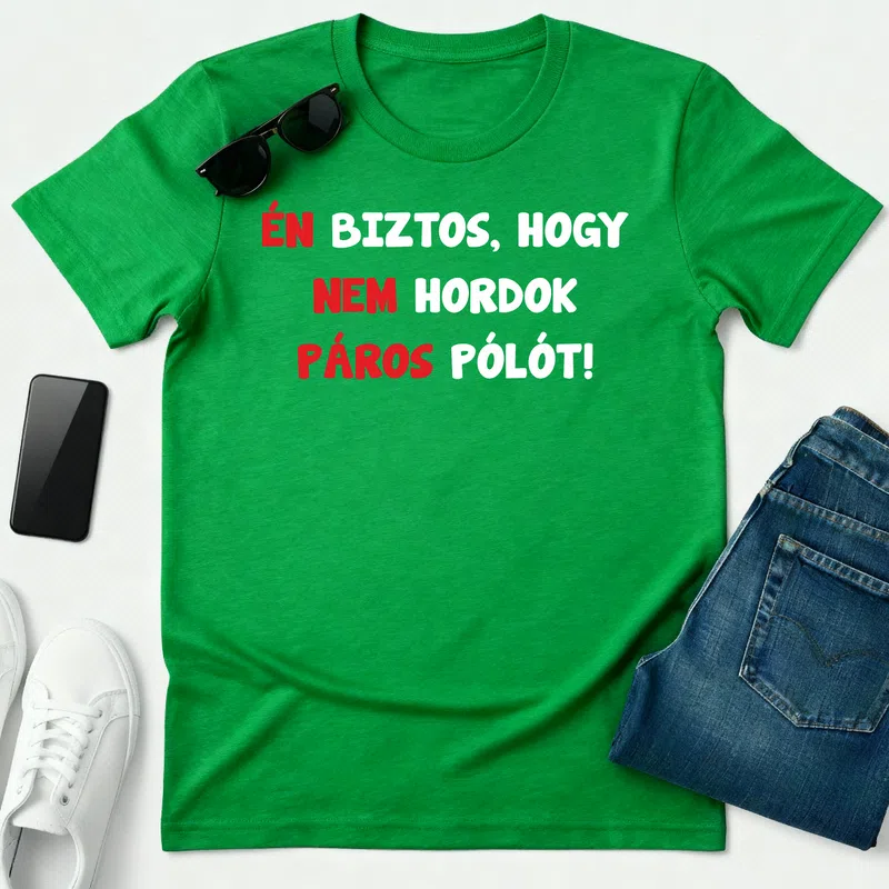 Én biztos, hogy nem Valentin napra - Férfi póló - Zöld - Ünnepek - Valentin napra