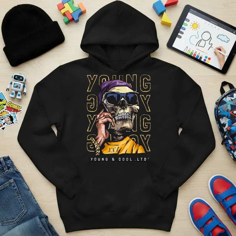 Gyerek kapucnis pulcsi