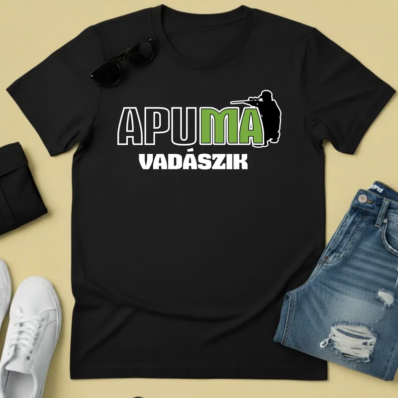 APU MA Vadászik Hobbi - Férfi póló - Fekete - Hobbi - Vadászat